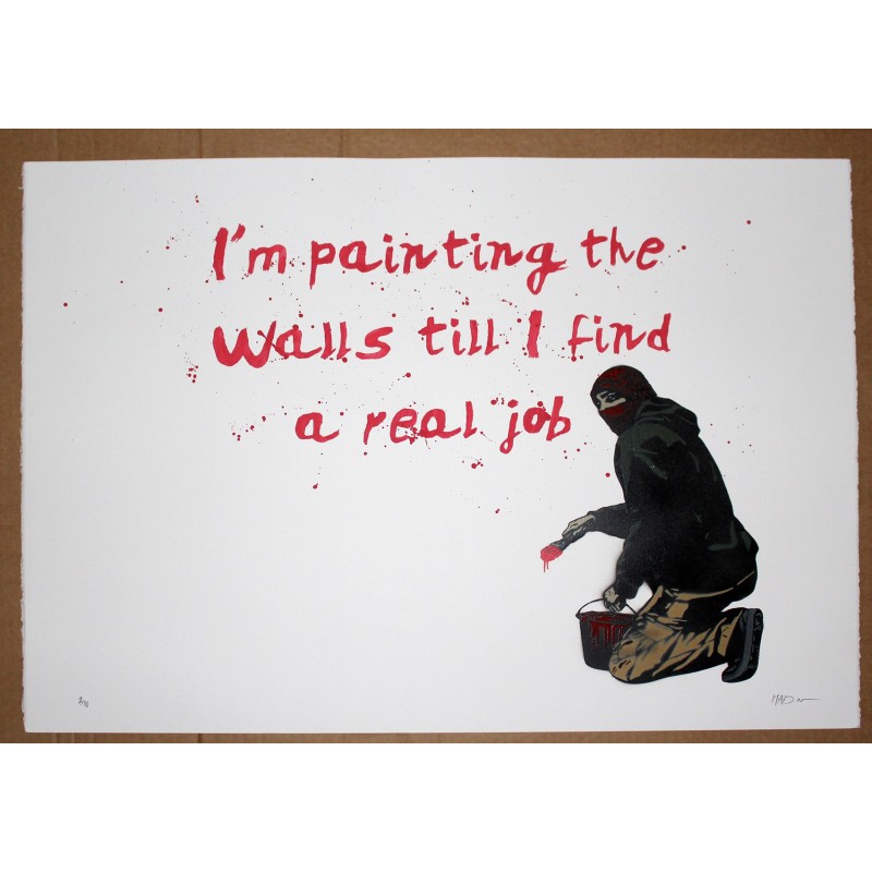 MAD - REAL JOB - STENCIL ON PAPER EDITION OF 10