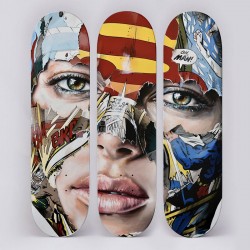 SANDRA CHEVRIER - Skate Triptich - hand signed and limited