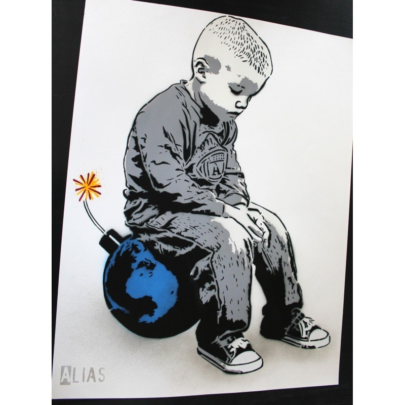 Alias Original Stencil - Bomb the World -AP
